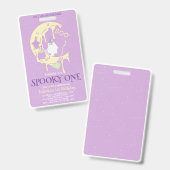 キュートなゴースト スプーキーワン 1歳の誕生日 ハロウィン VIP バッジ (正面＆裏面)
