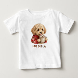 キュートなゴールドエンドゥードル ホットココア クリスマスセーター ベビーTシャツ