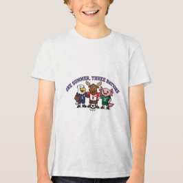 キュートなサッカーファン USA カナダ メキシコ 2026 トライブレンドＴシャツ