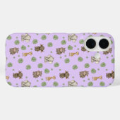 キュートなサファリジャングル動物のパターン Case-Mate iPhoneケース (裏面 (横))