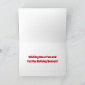 キュートなサボテンとフェスティバルストリングライトクリスマス シーズンカード (内部)