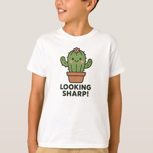 キュートなサボテンのグラフィック Tシャツ (正面)