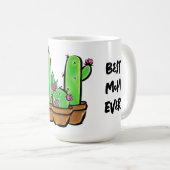 キュートなサボテンのサボテンは最高の今まで母を吸う コーヒーマグカップ (正面右)