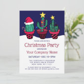 キュートなサボテンの木がクリスマスを企業の照らす 招待状 (スタンド正面)
