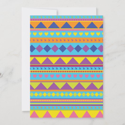 キュートなサボテンの赤ちゃんシャワー西カラフル南 招待状 (裏面)