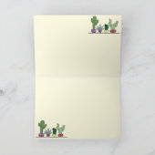 キュートなサボテン多肉植物ハッピーバースデー カード (内部)