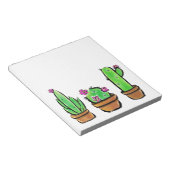 キュートなサボテン多肉類 ノートパッド (アングル)