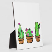 キュートなサボテン多肉類 フォトプラーク (側面)