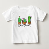 キュートなサボテン多肉類 ベビーTシャツ (正面)