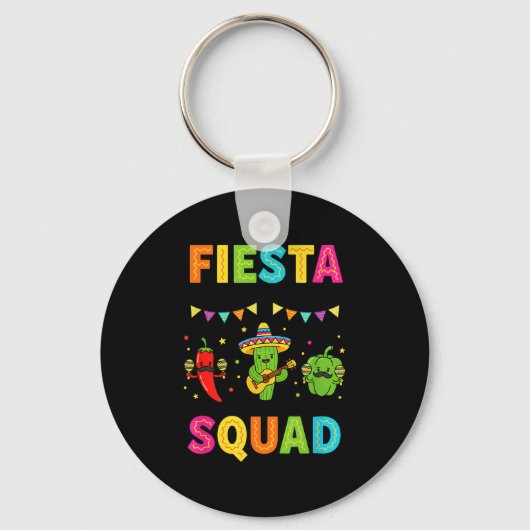 キュートなサボテン ピーマン 子供 Fiesta squad キーホルダー (正面)
