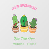 キュートなサボトリオ歌の漫画イラストレーション ウィンドウサイン (シート)