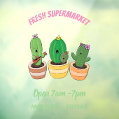 キュートなサボトリオ歌の漫画イラストレーション ウィンドウサイン (シート3)