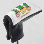 キュートなサボトリオ歌の漫画イラストレーション ゴルフヘッドカバー (3/4 正面)