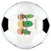 キュートなサボトリオ歌の漫画イラストレーション サッカーボール (回転)