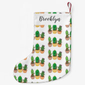 キュートなサボトリオ歌の漫画イラストレーション スモールクリスマスストッキング (裏面)