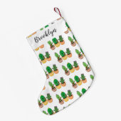 キュートなサボトリオ歌の漫画イラストレーション スモールクリスマスストッキング (裏面 (吊り時))