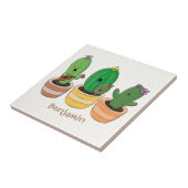 キュートなサボトリオ歌の漫画イラストレーション タイル (側面)