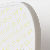 キュートなサボトリオ歌の漫画イラストレーション ピックルボールラケット (左詳細)