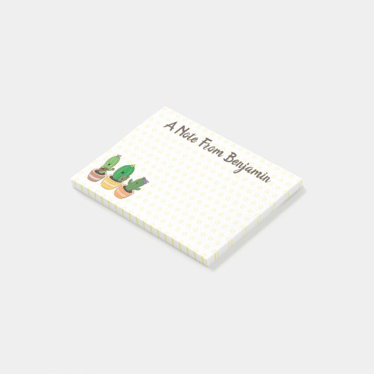 キュートなサボトリオ歌の漫画イラストレーション ポストイット (アングル)