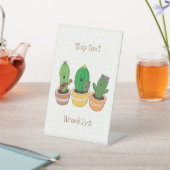 キュートなサボトリオ歌の漫画イラストレーション 台座サイン (インサイチュ)