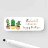 キュートなサボトリオ歌の漫画イラストレーション 名札 (インサイチュ)