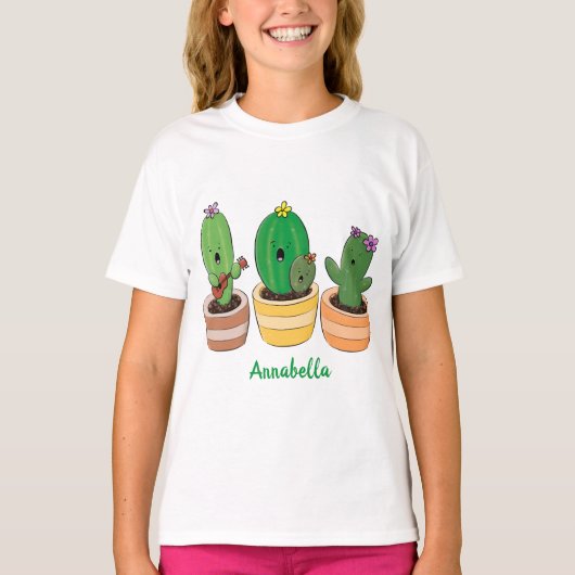 キュートなサボトリオ歌の漫画イラストレーション Tシャツ (正面)