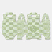 キュートなサンクスギュービー+誕生日+名前+年齢+可愛い+グリーン フェイバーボックス (見開き)
