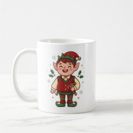 キュートなサンタのエルフ クリスマスマグカップ コーヒーマグカップ
