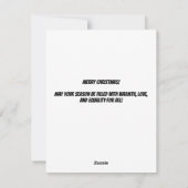 キュートなサンタの奥さんのクリスマスメッセージ シーズンカード (裏面)