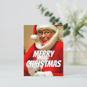 キュートなサンタの奥さんのクリスマスメッセージ シーズンカード (スタンド正面)