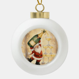 キュートなサンタクロースでクリスマスを祝おう セラミックボールオーナメント