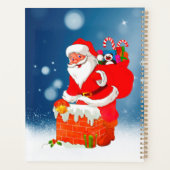 キュートなサンタクロースと抱き枕クリスマススノースター プランナー手帳 (裏面)