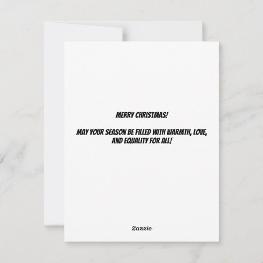 キュートなサンタクロースの奥さんのクリスマスメッセージ シーズンカード (裏面)