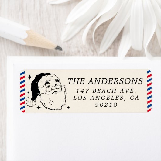 キュートなサンタクロース印の北極ラベル ラベル (インサイチュ)