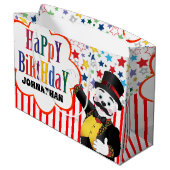 キュートなサーカスのリングマスター漫画ポーラーベア ラージペーパーバッグ (裏面アングル)