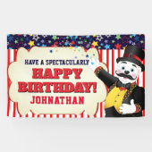 キュートなサーカスのリングマスター漫画ポーラーベア 横断幕 (横)