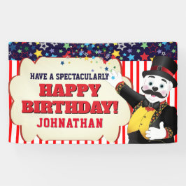 キュートなサーカスのリングマスター漫画ポーラーベア 横断幕