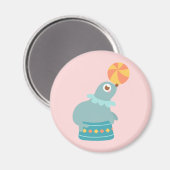 キュートなサーカスシーライオンジャグリングビーチボール マグネット (正面/裏面)