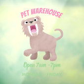 キュートなサーベル歯付きタイガー・スミロドン漫画 ウィンドウサイン (シート3)