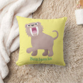 キュートなサーベル歯付きタイガー・スミロドン漫画 クッション (ブランケット)