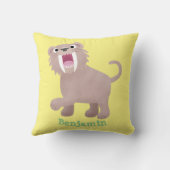 キュートなサーベル歯付きタイガー・スミロドン漫画 クッション (裏面)