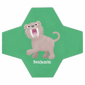 キュートなサーベル歯付きタイガー・スミロドン漫画 サッカーボール (フラット)