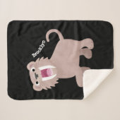 キュートなサーベル歯付きタイガー・スミロドン漫画 シェルパブランケット (正面(横))