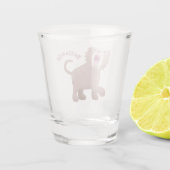 キュートなサーベル歯付きタイガー・スミロドン漫画 ショットグラス (裏面)