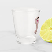 キュートなサーベル歯付きタイガー・スミロドン漫画 ショットグラス (左)