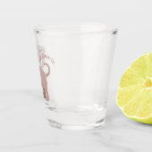 キュートなサーベル歯付きタイガー・スミロドン漫画 ショットグラス (右)