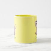 キュートなサーベル歯付きタイガー・スミロドン漫画 ツートーンマグカップ (中央)