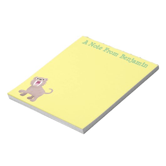 キュートなサーベル歯付きタイガー・スミロドン漫画 ノートパッド (回転)