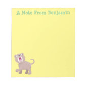 キュートなサーベル歯付きタイガー・スミロドン漫画 ノートパッド (正面)