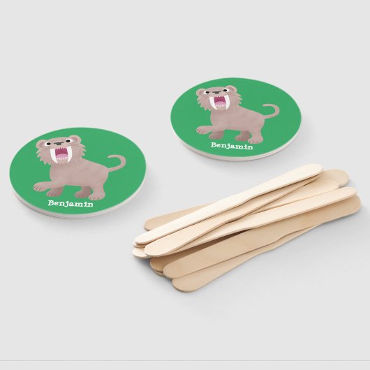 キュートなサーベル歯付きタイガー・スミロドン漫画 ハンドファン (組立なし)